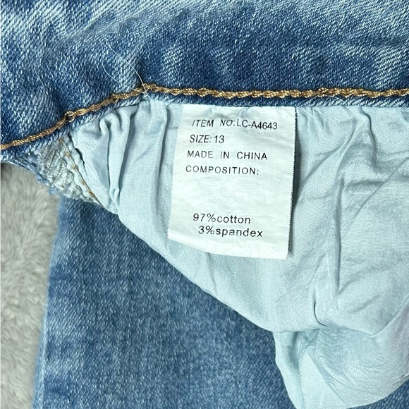 Y2K Star Rhinestone Cargo Jogger Jeans LIC Lizette Collection Size 13 - Picture 9 of 16